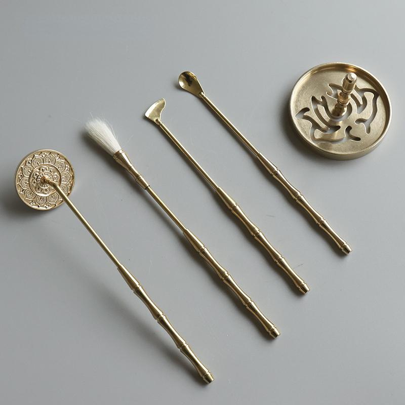 Набор для благовоний из чистой меди Сделай сам Ручной Вводный Прикосновение Туо Порошок для благовоний Печать для благовоний Принадлежности для благовоний Инструмент