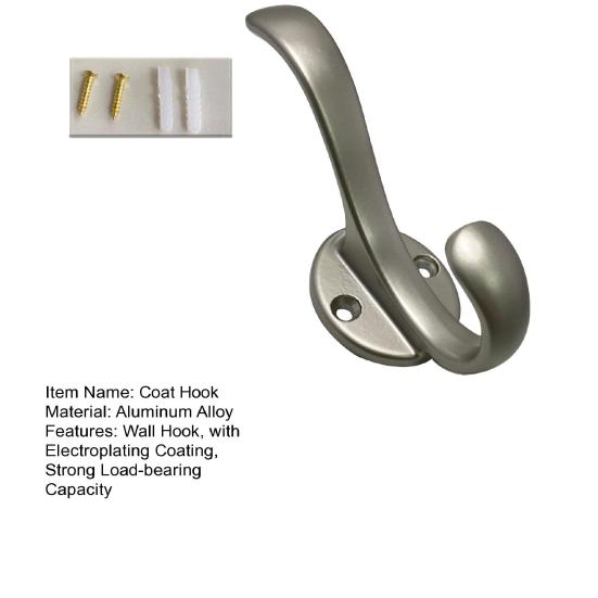 Coat Hook Corrosion-Resistant Wall Hooks Space Saving Upper And Lower Hooks for Bathroom Kitchen