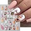 Xiaomi 2pcs Christmas Reindeer Santa Claus Nail Art Sticker Embossed Snowflakes Ornament Designs Nail Decals Xmas Decorations Manicure