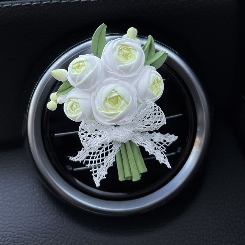 Diffusing Stone Eternal Rose Bouquet Car Air Vent Perfume Aromatherapy Decoration Fresh Flower Car Fragrance