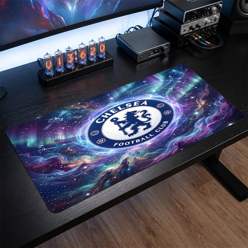 Большой игровой коврик для мыши Chelsea FC с принтом, нескользящий, из мягкой резины, для офисного стола, ноутбука, компьютера, Декор
