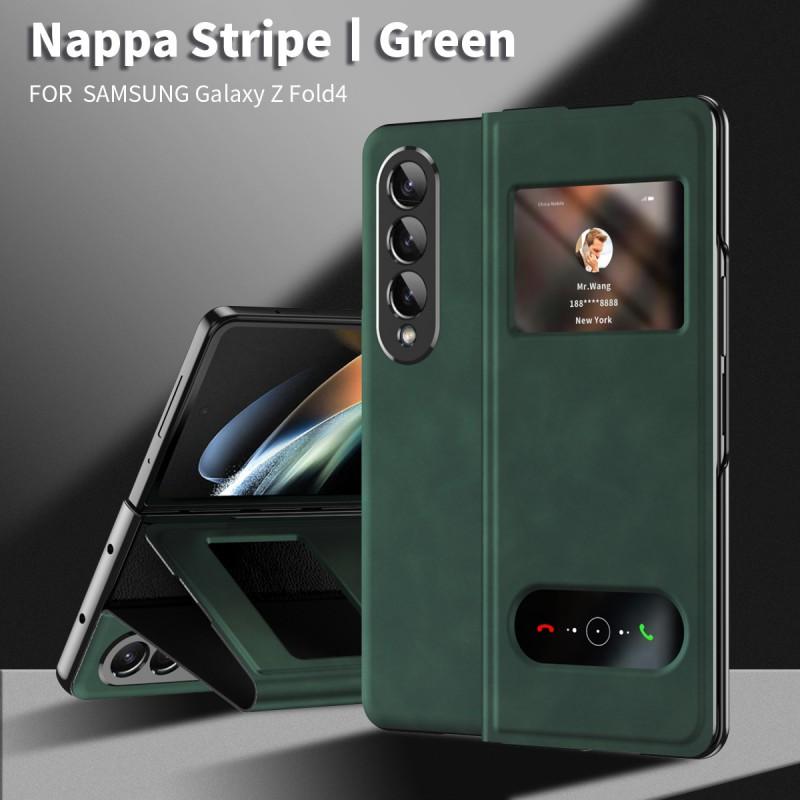 Galaxy Z Fold4 Case Slim Leather Cover With Magnetic Shockproof Full Protection Business Use