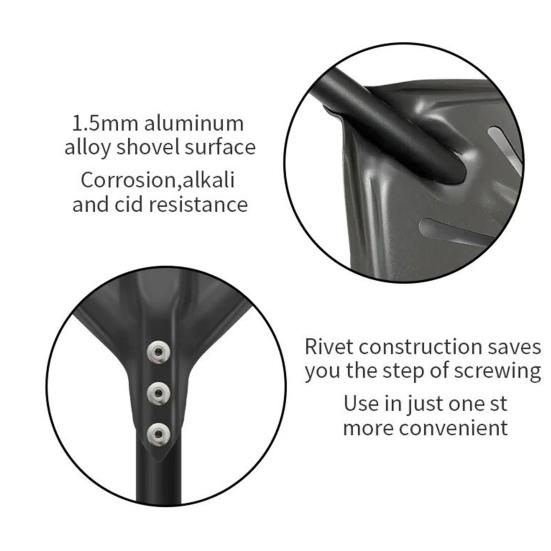 6-Inch Round Pizza Turning Peel Long Handle Non-stick Lightweight Perforated Anodized Aluminum Alloy Homemade Pizza Turner Spinner