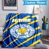 Custom Name Leicester Football Club Blanket Lightweight Ideal Bedding Blanket Perfect for Travel, Camping, Living Rooms, Sofas, Christmas gift