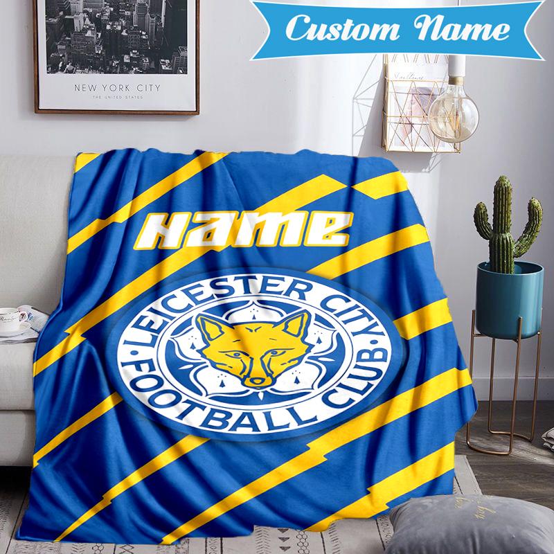 Custom Name Leicester Football Club Blanket Lightweight Ideal Bedding Blanket Perfect for Travel, Camping, Living Rooms, Sofas, Christmas gift
