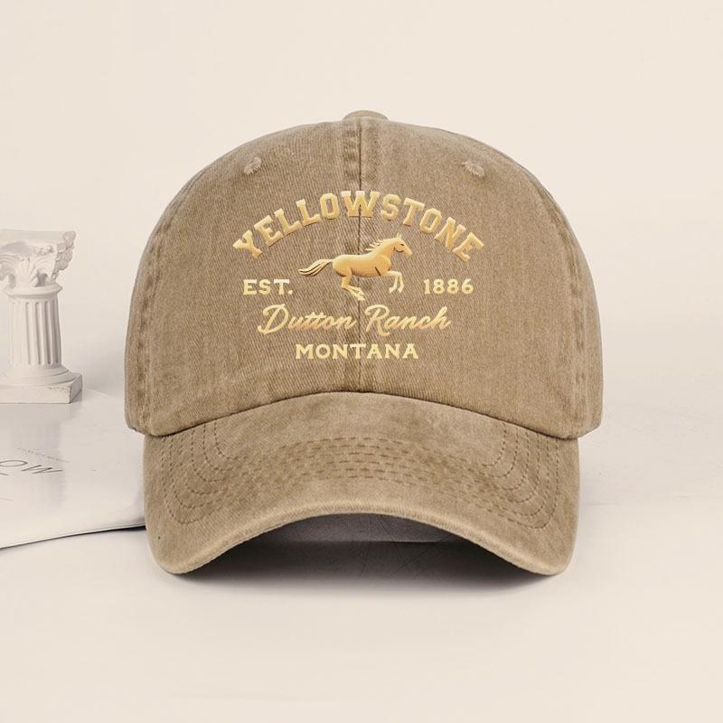 Стильная бейсболка Yellowstone с принтом лошадей. Легкая, дышащая, свободная и удобная.