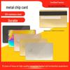Premium 24K Oltin bilan qoplangan 304 zanglamaydigan po'latdan yasalgan IC chip va magnit chiziqli kredit karta