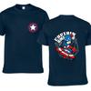 Vibrant Avengers Captain America Printed Short Sleeve Top For Every Season