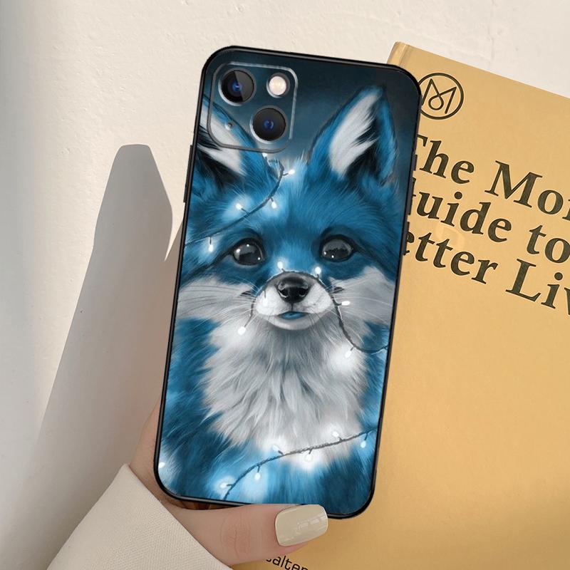 Милый Мультяшный Животный Лис Чехол для Телефона Для iPhone 17 16 15 14 13 12 11 Pro Max mini XR 16e 15 16 Plus 17 Air Полное Покрытие