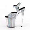 20Cm black colored scratches waterproof table high heels sandals/high heels