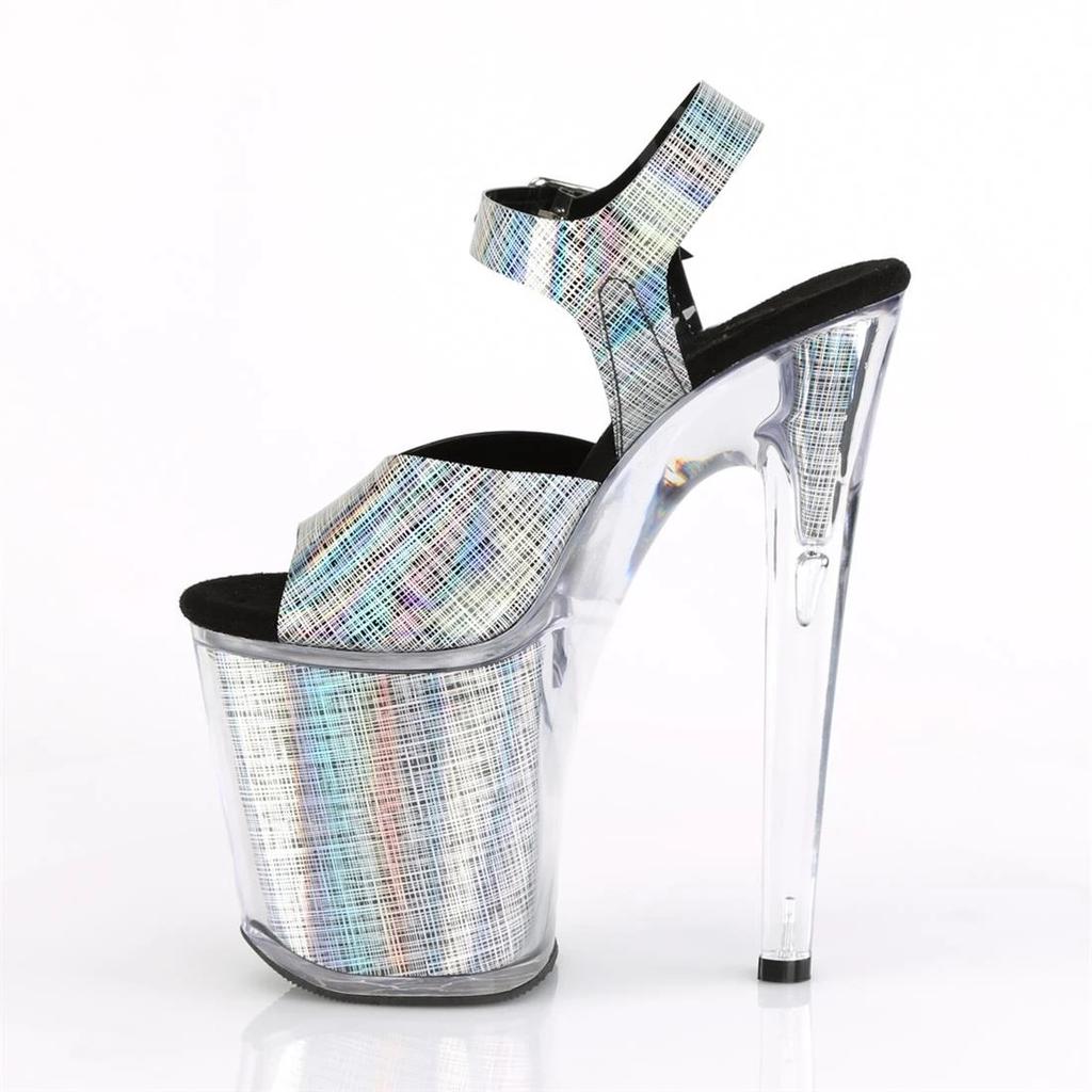 20Cm black colored scratches waterproof table high heels sandals/high heels