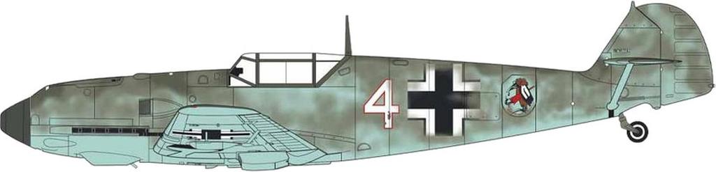 Airfix German Fighter Messerschmitt Plastic Model 1/48 Bf109E-3/E-4 X-5120C