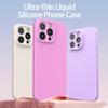 Оригинальный ультратонкий чехол из жидкого силикона для iPhone 16 15 14 Plus 13 Pro Max, креативный, легкий, защитный