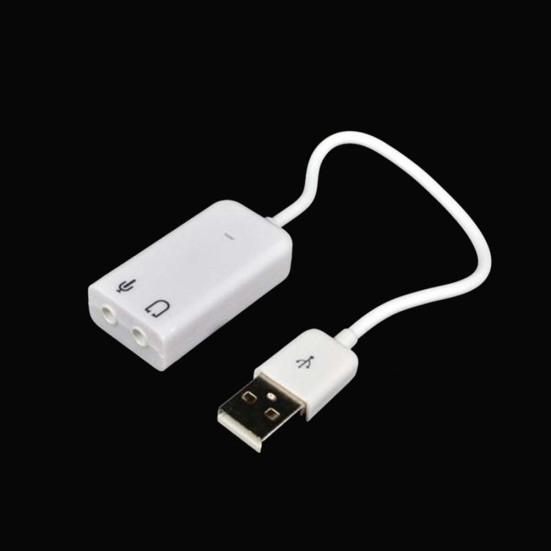 Портативный 3D-виртуальный сетевой аудиоадаптер звуковой карты USB-канал с кабелем