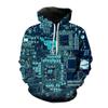 Электронный чип 3D-печать Весна Осень Мужская толстовка с капюшоном Креативная повседневная хип-хоп вечеринка уличная комфортная одежда
