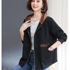 Women's Denim Jacket Spring and Autumn Loose All-match Hooded Top Jacket Women's Loose Fit Cropped Jacket