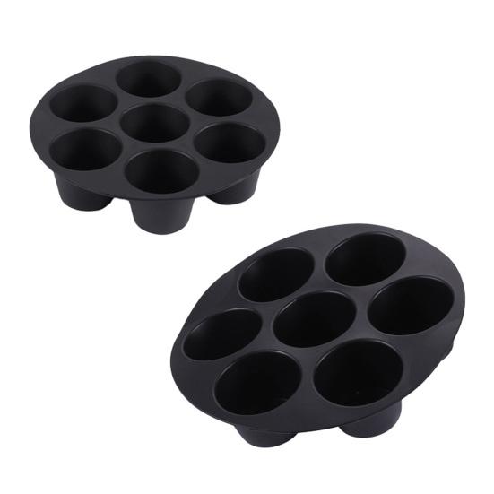 Силиконовые формочки для кексов, 7 формочек для кексов, противень с антипригарным покрытием, пищевые формочки для шоколадных тортов, аксессуары для фритюрницы