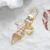 1PC Key Ring Bohemia Tassel Pendant Gold Color Starfish Conch Exquisite Pearl Shell Bag Ornaments Keyrings