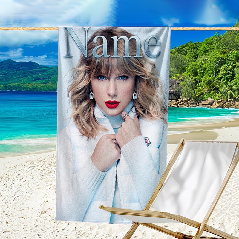 Custom Name Ultrasoft Beach Towel With Taylor Themeideal For Pool Camping Diving Perfect Travel Essential Vibrant Beach Towel
