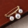 Temperament Pearl Brooch Trendy Musical Note Corsage Collar Pin Anti-exposure Buckle Pin Accessories for Women