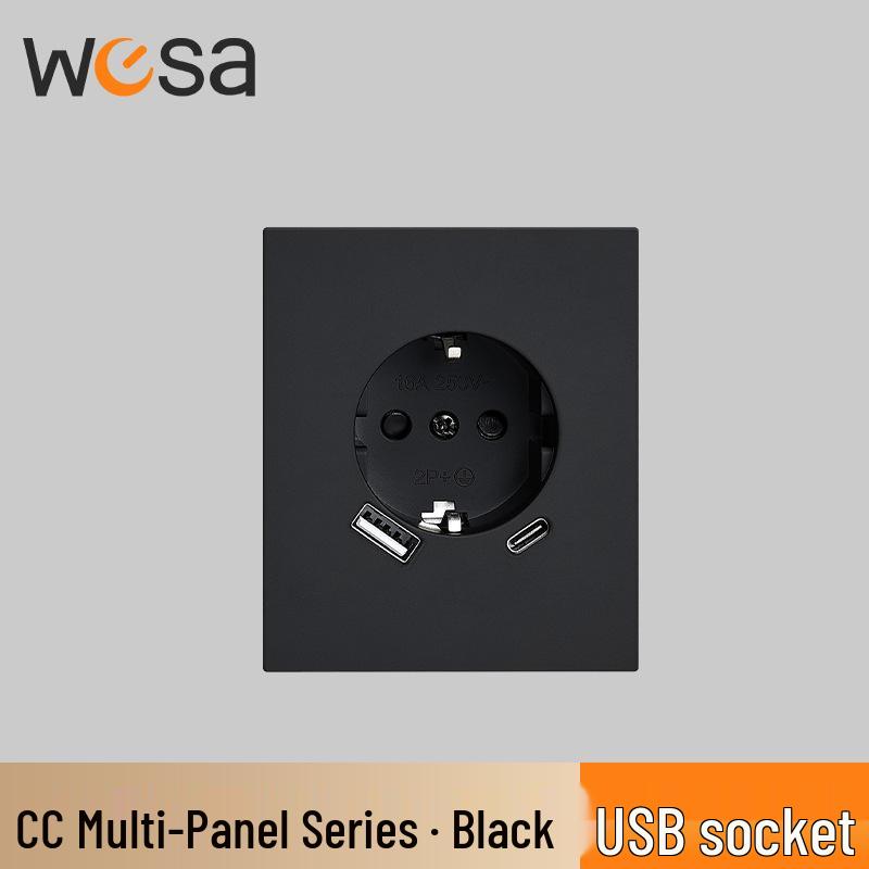 WESA Flame Retardant 16A European Standard Household Switch Socket