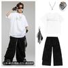 Kids Hip Hop Dance Outfit Set Boys Girls Streetwear Performance Costume Short Sleeve Cotton