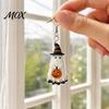 Halloween Ear Hooks Cute Ghost Earrings, with Pumpkin Wizard Hat Decor, Eye-catching Drop Lightweight Acrylic Pendant Party Earrings Durable