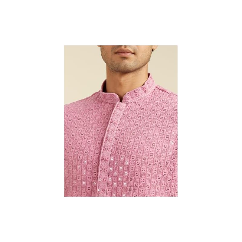 Diwas By Manyavar Men' Viscose Embroidery Sequin Work Kurta (, )