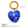 Подвеска Zircon с цветным сердцем в стиле легкой роскоши, цветной DIY-шарм для браслета, ожерелья и серег