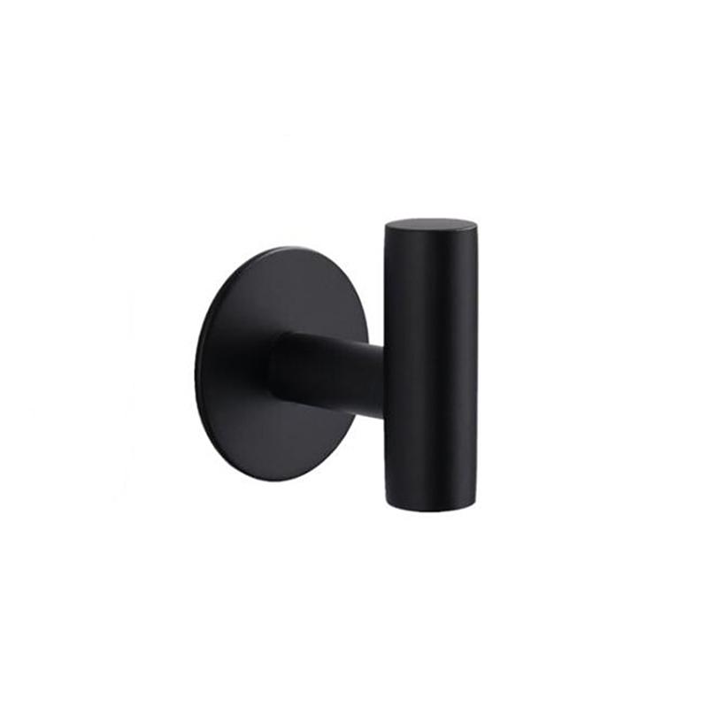 Алюминиевый сплав черный крючок для халата настенный крючок для полотенец для ванной комнаты самоклеящийся нержавеющий крючок вешалка для кухонного оборудования