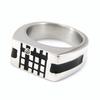 Steel Signet Ring 'Thorgal' Black Silver