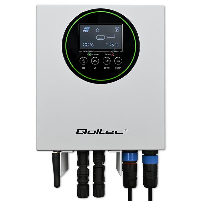 Qoltec Инвертор Преобразователь Солнечный Для Нагрева Воды Eco Solar Boost | Mppt | Bypass | Lcd | 3кВт/4кВт | Wi-Fi
