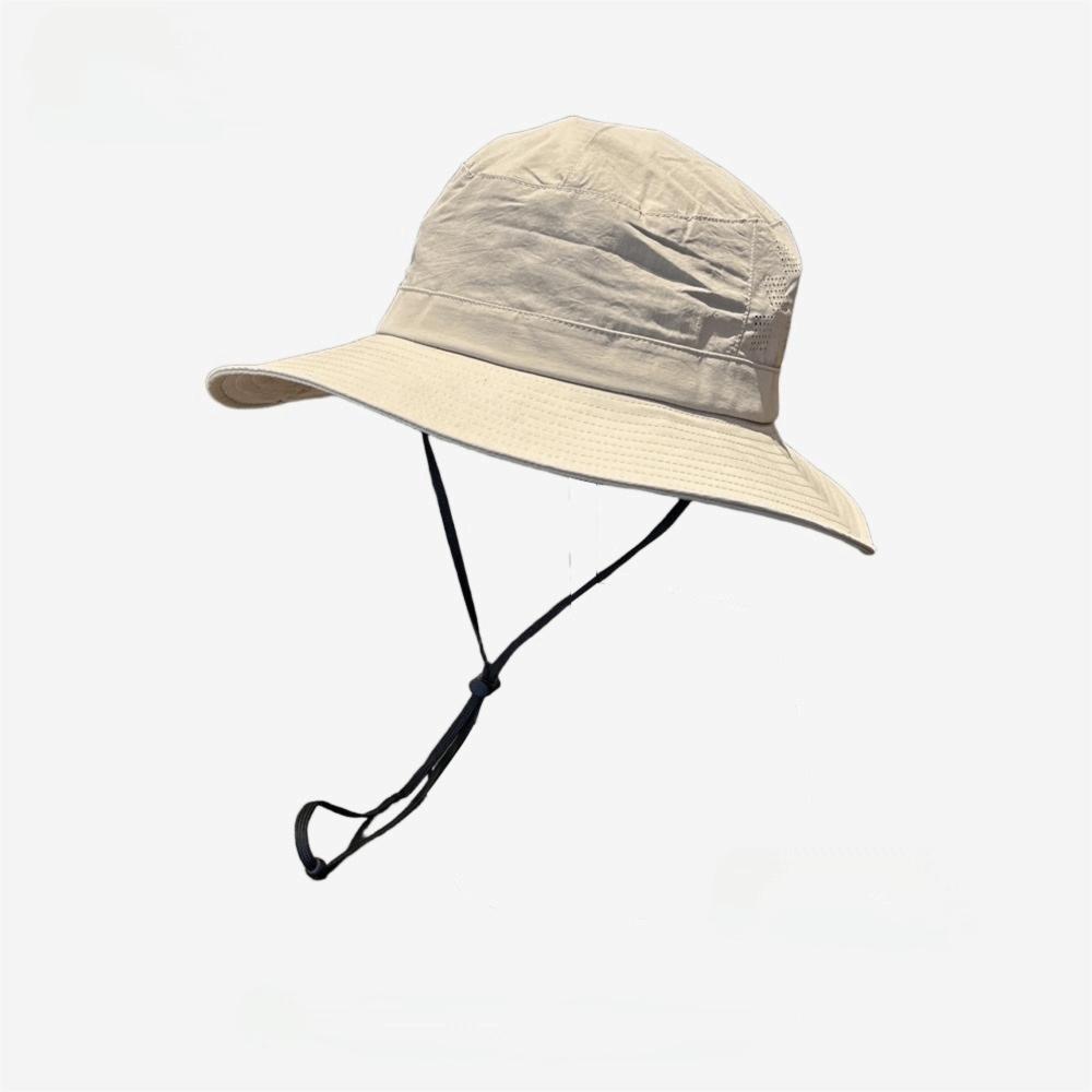 Breathable Fisherman Hat Solid Color Sun Protection Hat Windproof Hiking Cap Outdoor Hiking