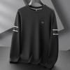 Men's Plus Size Spliced Round Neck Long Sleeve Sweatshirt