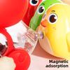 Little Chicken Protecting Its Chicks. Chicken Mother Swaying Over The Chicks. Cute and Charming Magnetic Toy for Early Learning and Crawling.
