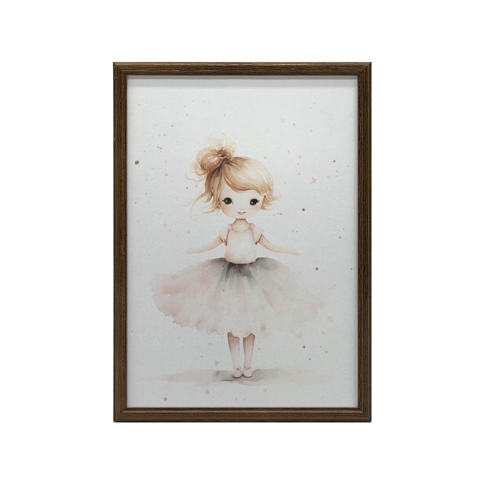 Różowa Balerina - Tańcząca Elegancja Różowa Balerina - Tańcząca Elegancja, 50X70 Cm, Bez Ramy, Papier Matowy 230 Gsm