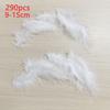 290pcs 9-15cm Long White Feathers For Dreamcatcher Decor Carnival Hats Wedding Crafts Tree Flower Big Small Bulk Turkey Plumas