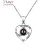 100 Languages I Love You Projection Pendant Necklace For Women Girl 925 Sterling Silver Wedding Jewelry Best Friends Gifts
