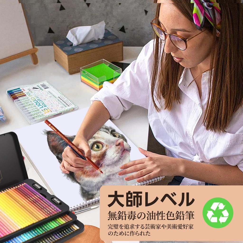 Набор профессиональных цветных карандашей Marco 160 для взрослых, 10, премиум-качества, более 100 ярких цветов, 10 слоев, мастерский набор, подарок из железа для 3300 160 цветов