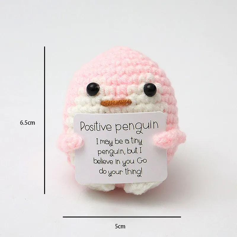 Mini Positive Potato Funny Avocado Duck Cute Knitted Crochet Doll with Card for Women Men Mom Dad Friend Birthday Cheer Up Gifts