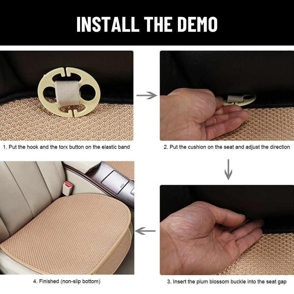 Подушка-мат для сиденья из ледяного шелка для авто, подушка для пассажирского сиденья, автомобильные коврики, переднее сиденье