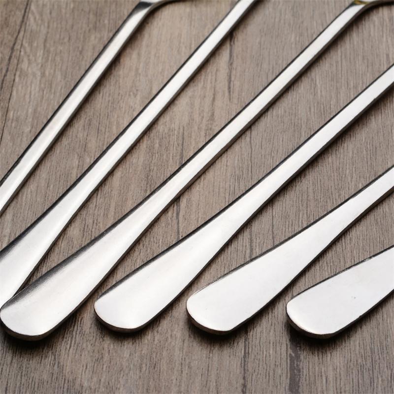 Long Handled Stainless Steel Coffee Spoon Ice Cream Dessert Tea Spoon For Picnic Kitchen Accessories Spoon Coffee Bean