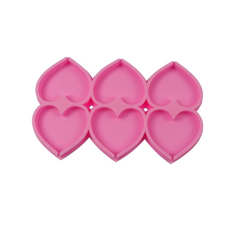 6-гнездная силиконовая форма для леденцов Love Candy Mold DIY Homemade Kids Cookie Chocolate Cookie Decoration Tools Decoration cake Decoration