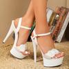 Catwalk Artifact Model High Heels with Sexy Waterproof Platform  15cm Sandals Female Summer LFD-8661-A23