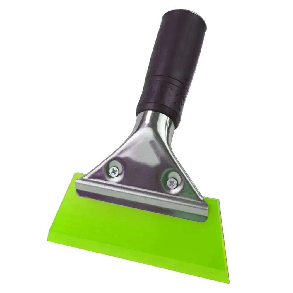 Автомобильный скребок с ручкой из нержавеющей стали, резиновая лопата для снега, скребок для лобового стекла, инструмент для удаления воздушных пузырей с автомобильной пленки