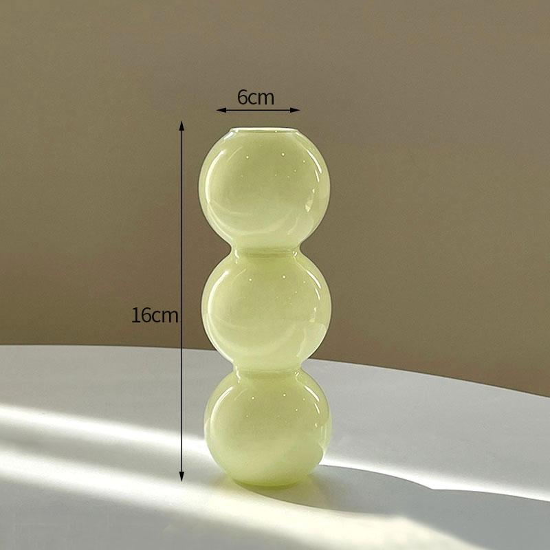 Bubble Glass Flower Vase Flower Bottle Vase Decoration Home Vases for Flower Aesthetic Room Decor Decorative Colored Vases