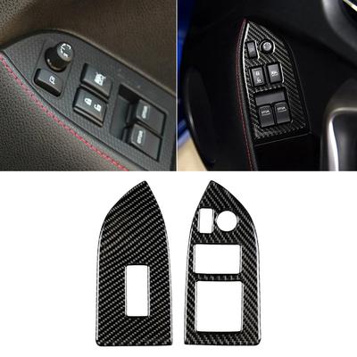 Наклейки на панель управления стеклоподъемником для Toyota 86 Subaru BRZ 2013-2017 RHD из углеродного волокна для автомобилей