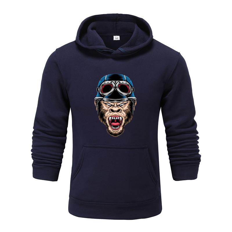 Autumn and Winter New Personalized Monkey Pattern Printing Clothing Men's Hoodie Couple Pullover Women Hoodie