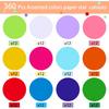 Kisston 360 Pcs Round Cutouts Paper 3.9 Inch Assorted Color Die Cuts for DIY Craft Projects School Classroom Bulletin Board Decor