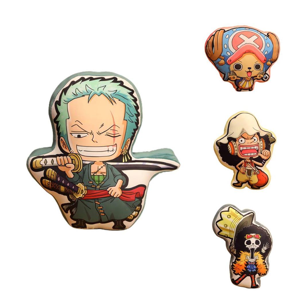 Креативная плюшевая подушка One Piece, мультяшная подушка Луффи, Зоро, Чоппера, детский фестивальный подарок, персонажи)